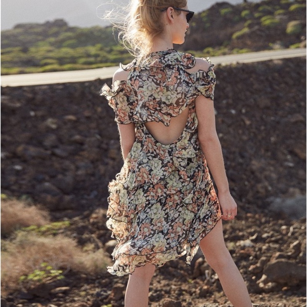 The Kooples Wanted Cold-Shoulder Floral Dress - NWT!